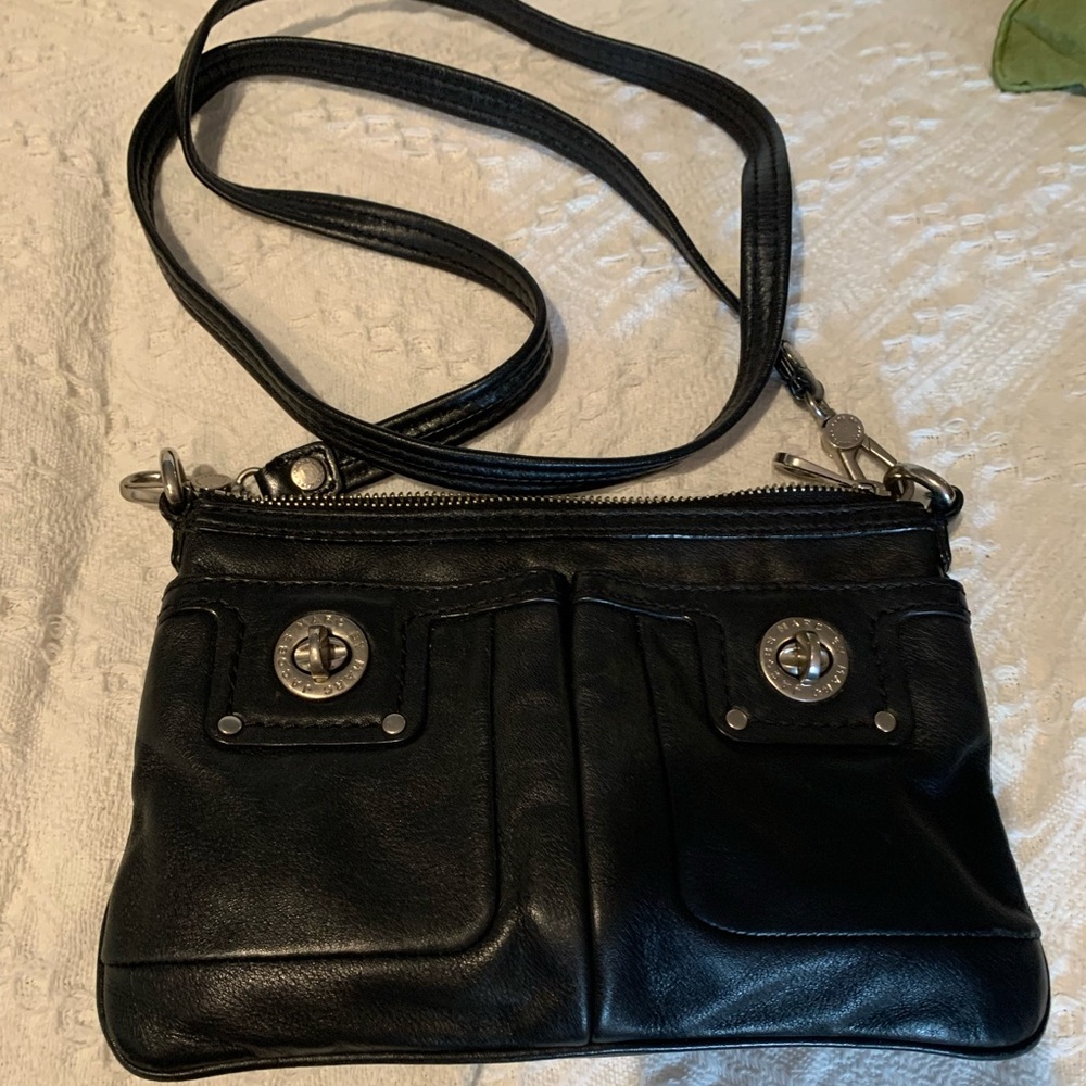 Marc Jacobs Black Leather Crossbody Bag Small